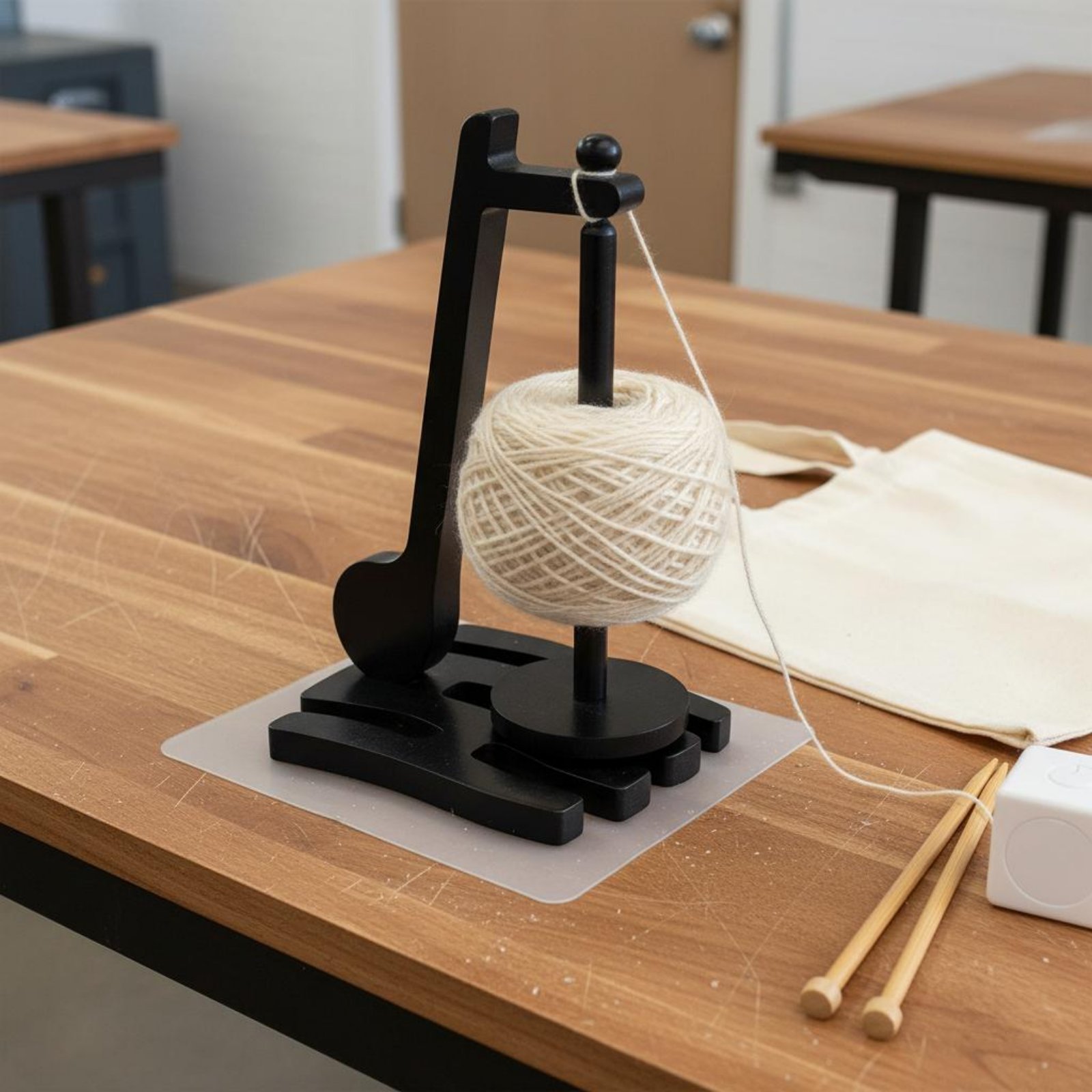 Sewing Knit - Soporte de hilo de madera 360