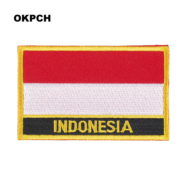 Sewing Indonesia - Parches bordados de bandera de Indonesia,