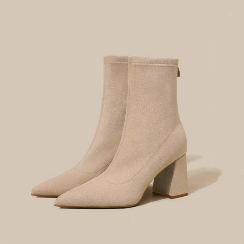 Sewing Net - Botas de trabajo informales de tacón