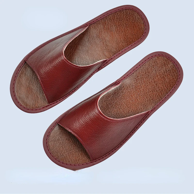 Sewing House - XIHAHA, zapatillas de piel de vaca