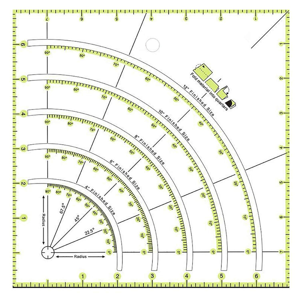 Quilting Ruler Square - Regla acolchada de costura acrílica de