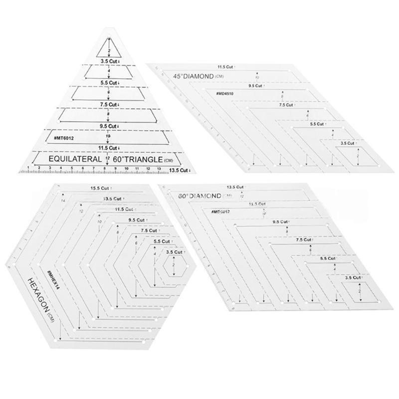 Quilting Ruler Square - Juego de reglas para acolchar A25F-4