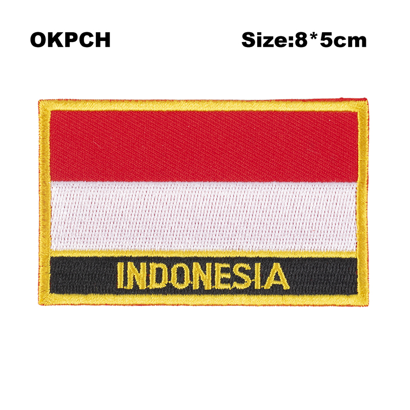 Sewing Indonesia - Parches bordados de bandera de Indonesia,