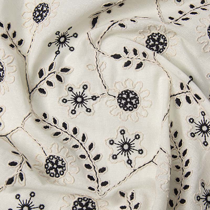 Vintage Sewing Textile - Tela de encaje de algodón 3D