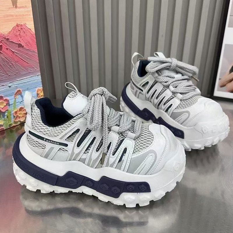 Sewing Latex - Zapatillas Deportivas de Plataforma para Mujer,