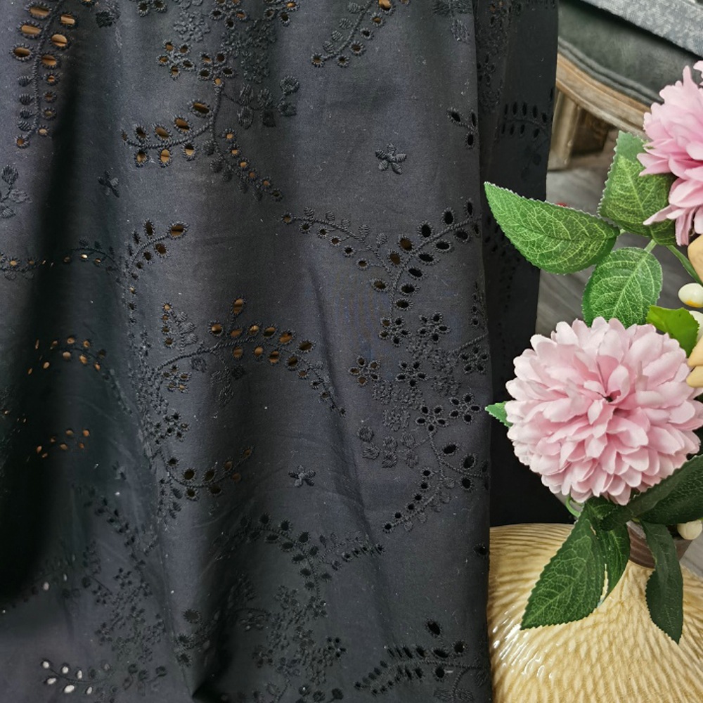 Tela de encaje floral bordado  - Sewing Eyelet Fabric reseña y precio