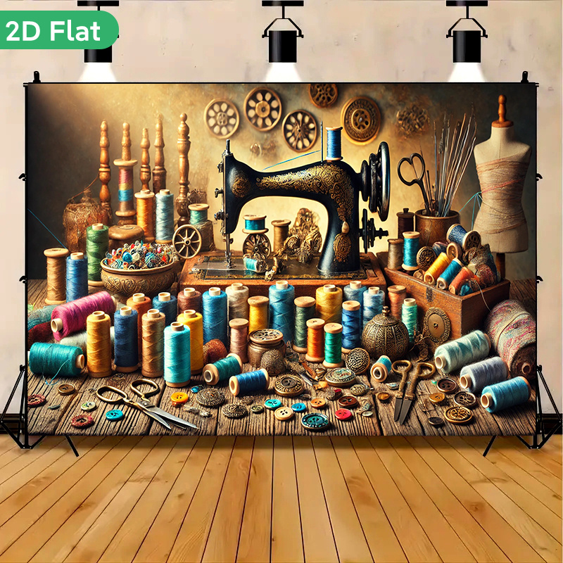 Tapiz de Pared Vintage Retro p - Vintage Sewing Textile reseña y precio