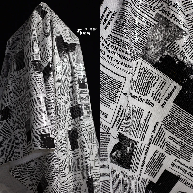Graffiti en inglés periódico t - Sewing Tweed Fabric reseña y precio