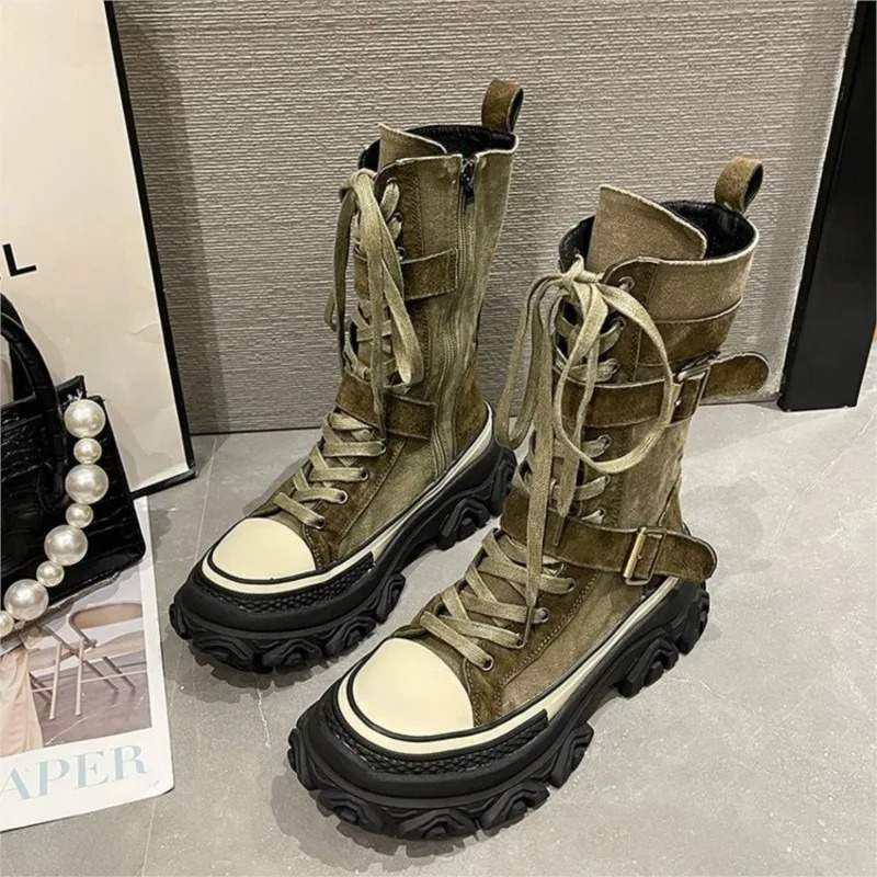 Botas de plataforma gruesa par - Sewing Latex reseña y precio