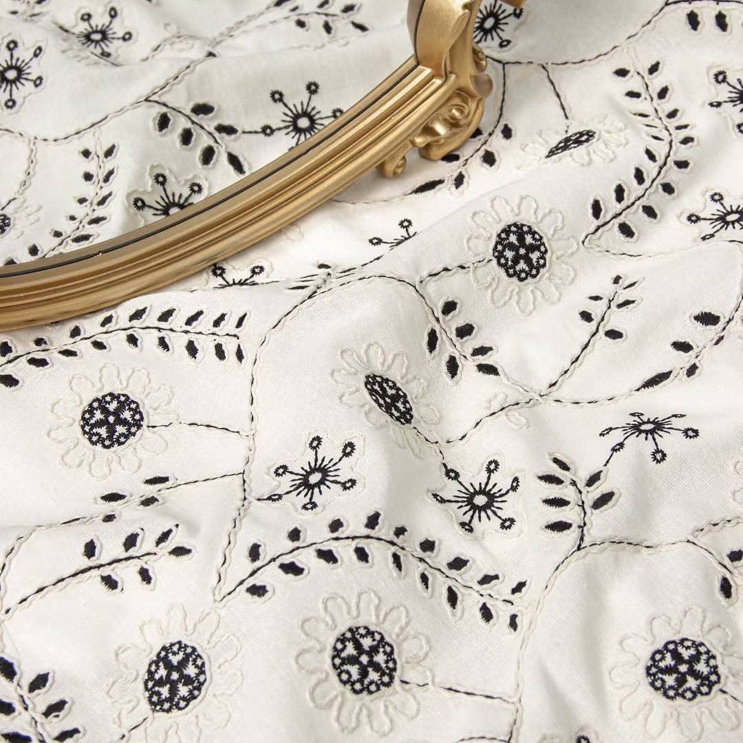 Tela de encaje de algodón 3D b - Vintage Sewing Textile reseña y precio