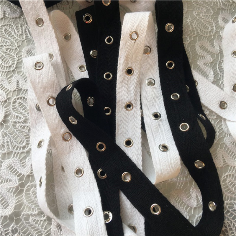 Correas de algodón blanco y ne - Sewing Eyelet Fabric reseña y precio