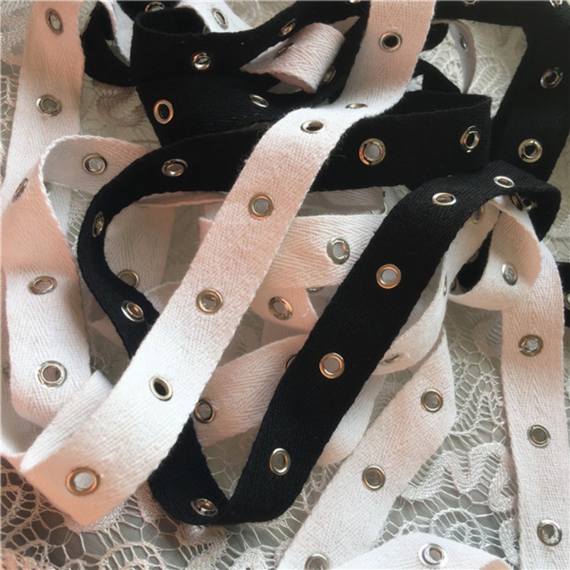 Correas de algodón blanco y ne - Sewing Eyelet Fabric reseña y precio