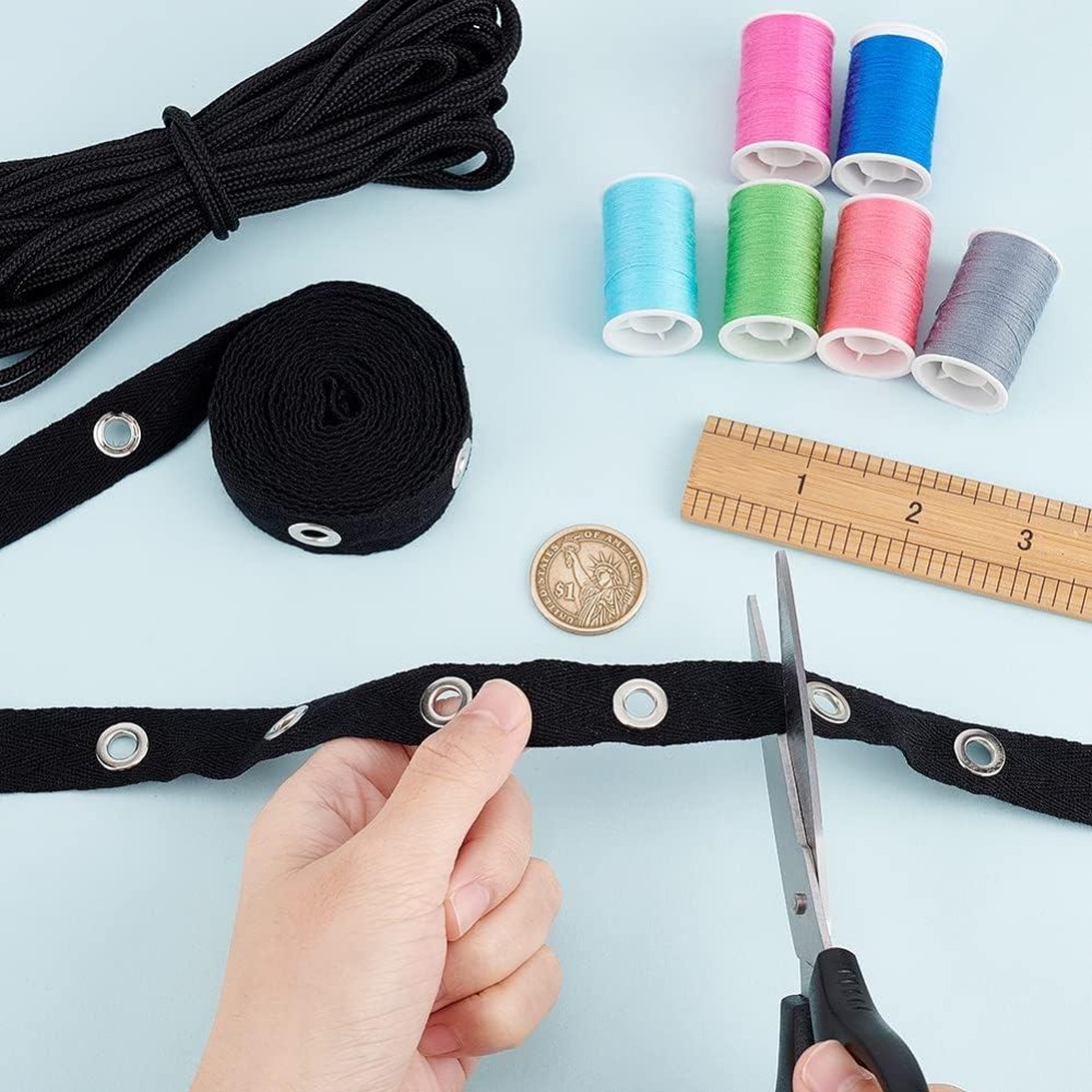 Cinta de ojales negra de 3 yar - Sewing Eyelet Fabric reseña y precio