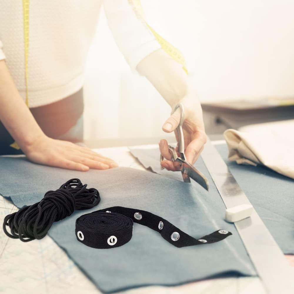 Cinta de ojales negra de 3 yar - Sewing Eyelet Fabric reseña y precio
