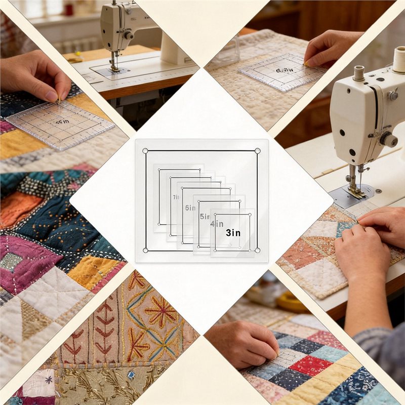 8 reglas cuadradas de acrílico - Quilting Ruler Square reseña y precio