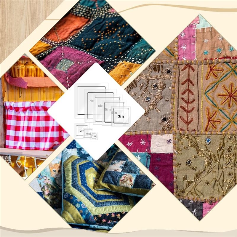 8 reglas cuadradas de acrílico - Quilting Ruler Square reseña y precio